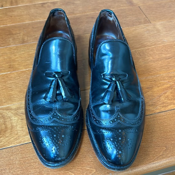 Allen Edmonds Manchester Black Leather Slip-On Tassel Loafers Men’s Size 9 B - Picture 2 of 13